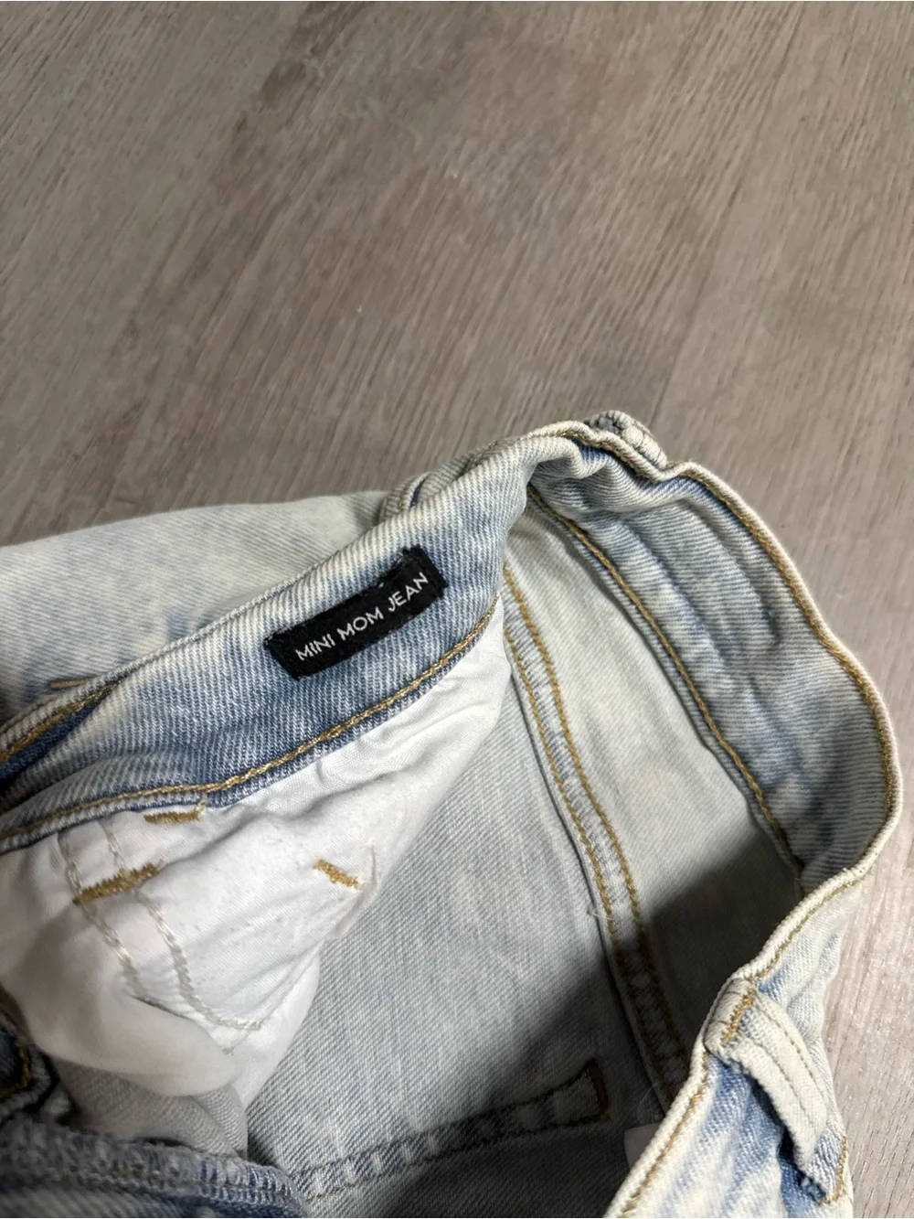 •JUSTICE• DISTRESSED MINI MOM JEANS
